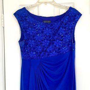 Royal blue sparkle cocktail dress for women